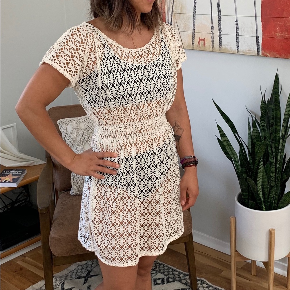 Ivory swim cover up